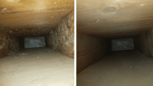 Dirty and clean air duct