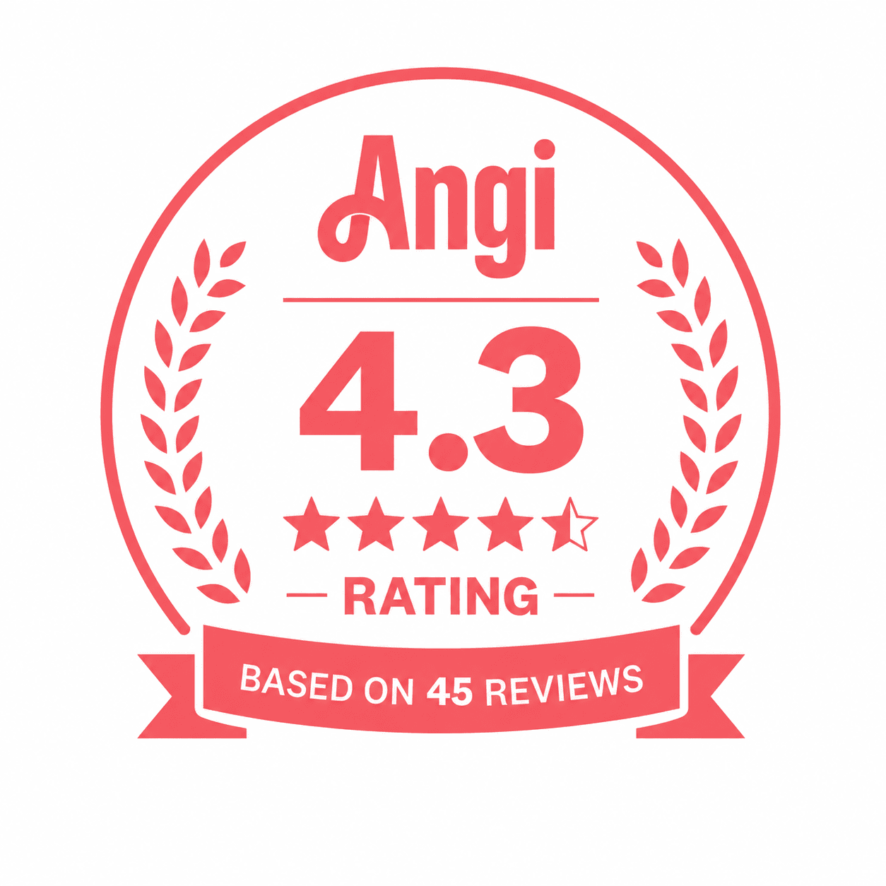 Master Services Angi rating: 4.3 based on 45 reviews